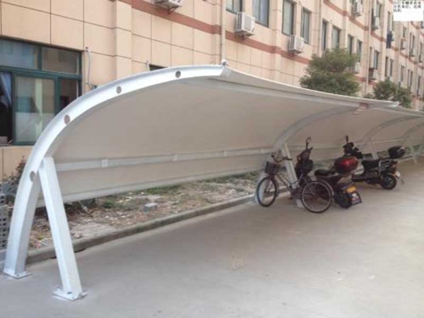 张拉膜自行车棚
