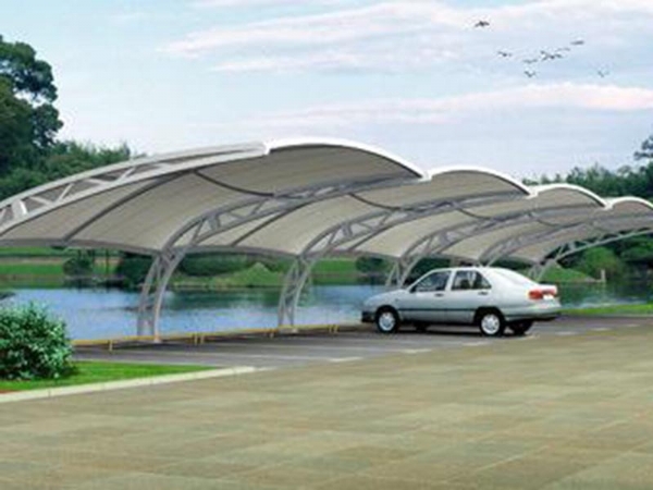 张拉膜汽车车棚