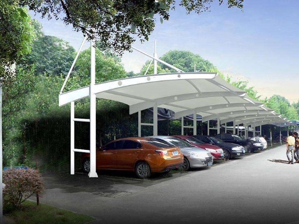 张拉膜汽车车棚